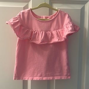 Sleeveless Janie & Jack pink tank with ruffle detail